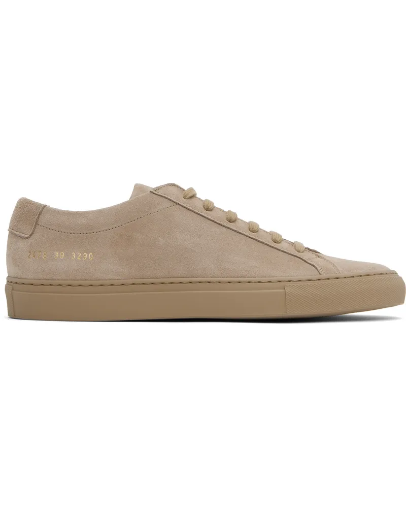 Common Projects Brown Achilles Tonal Suede Sneakers 3290