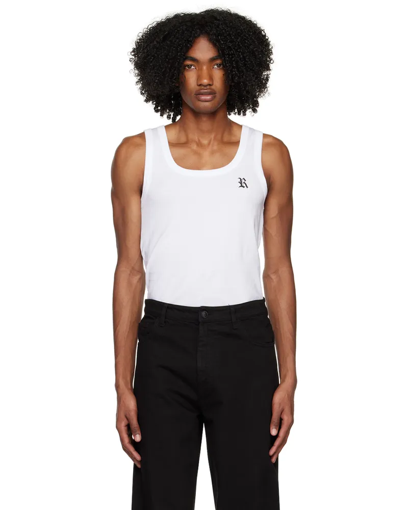 Raf Simons White 'R' Tank top White