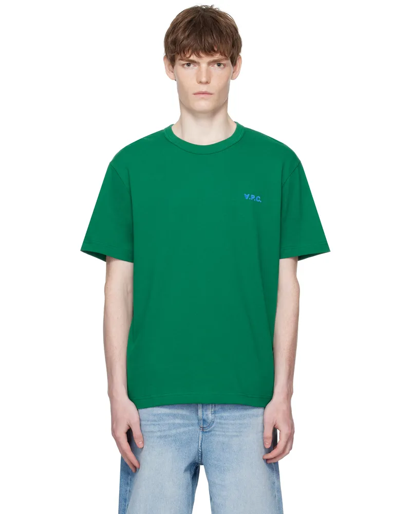 A.P.C. Green Boxy Petit 'VPC' T-shirt Vert