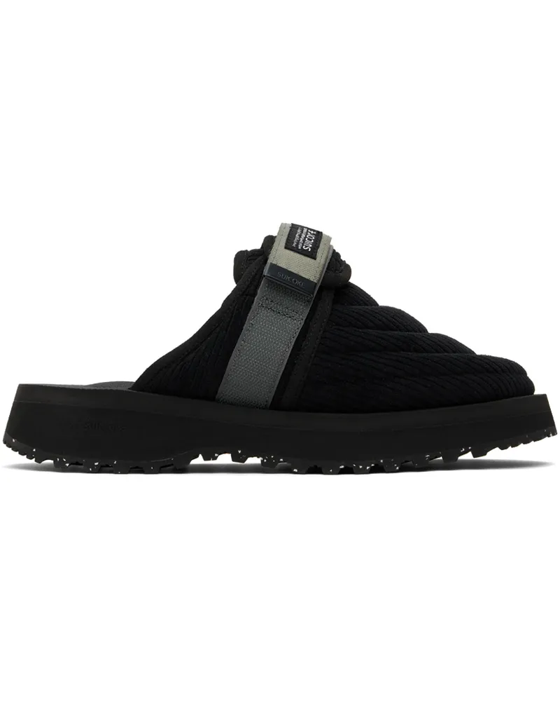 SUICOKE Black ZAVO-SHELLab Slip-On Loafers Ink