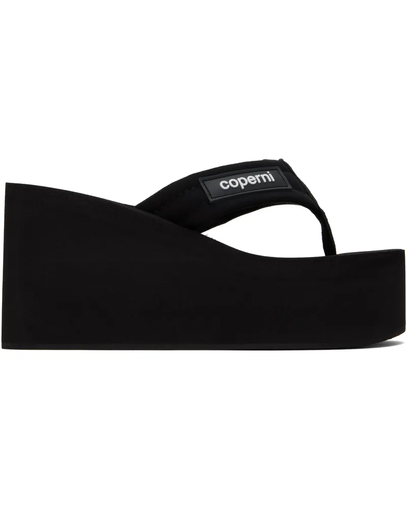 COPERNI Black Branded Wedge Heeled Sandals Black
