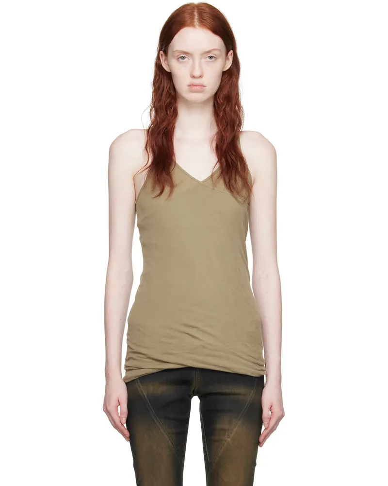 DRKSHDW by Rick Owens Khaki Double Ziggy Banana Tank Top 25