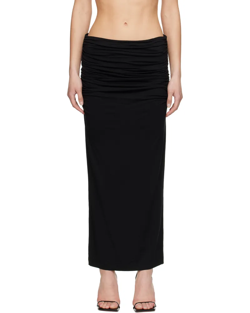 Entire Studios Black Surge Maxi Skirt Soot