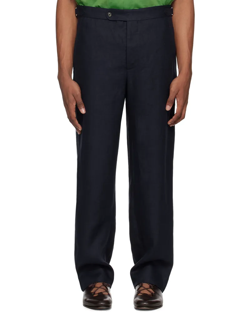 BODE Navy Suiting Trousers Midnt