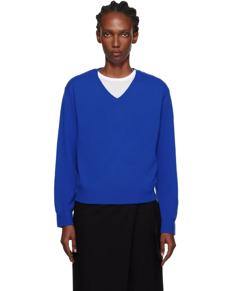 Dunst Blue Cashmere V-Neck Sweater Blue