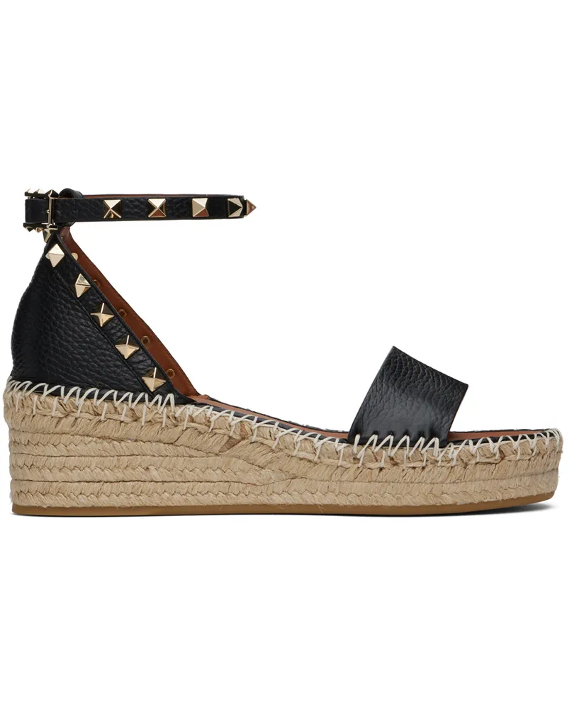 Valentino Garavani Black Rockstud Sandals N02