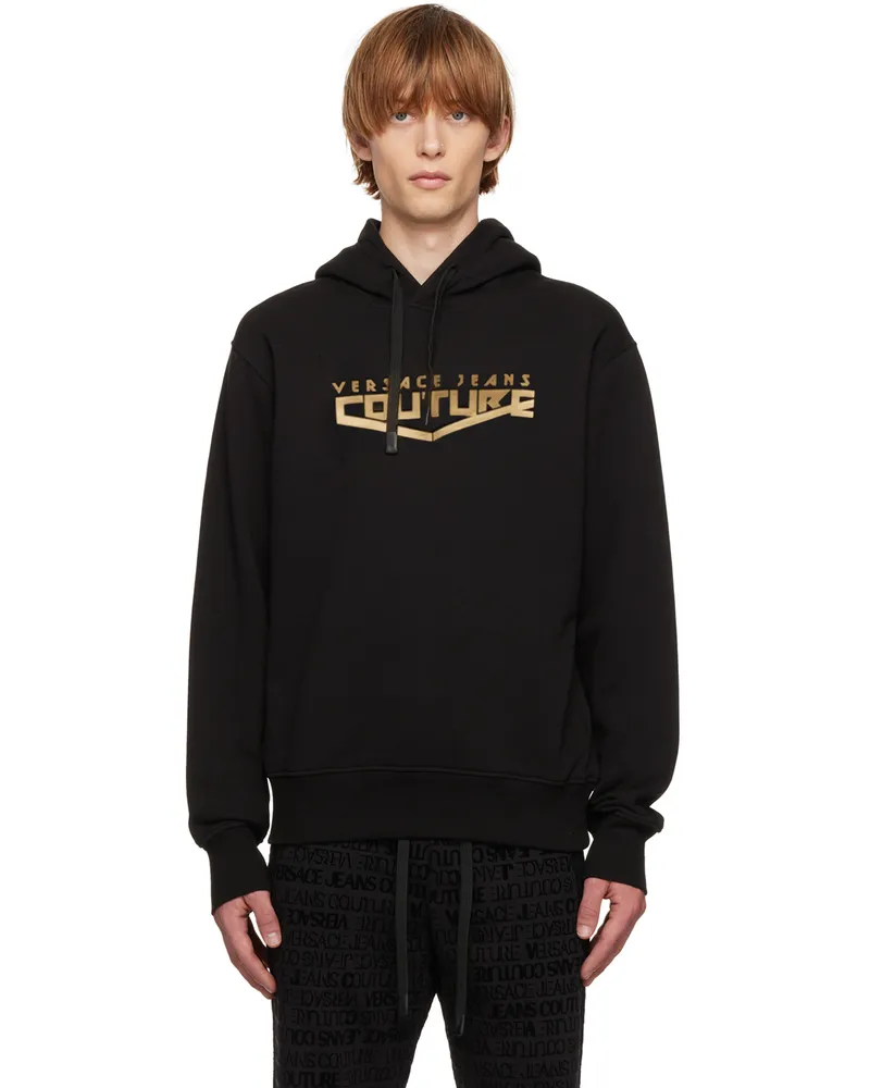 Versace Jeans Black Bonded Hoodie Eg89