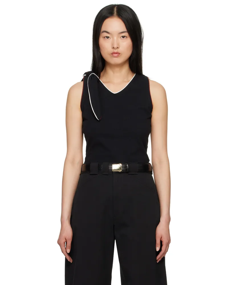 Christophe Lemaire Black Bindings Tank Top Bk999