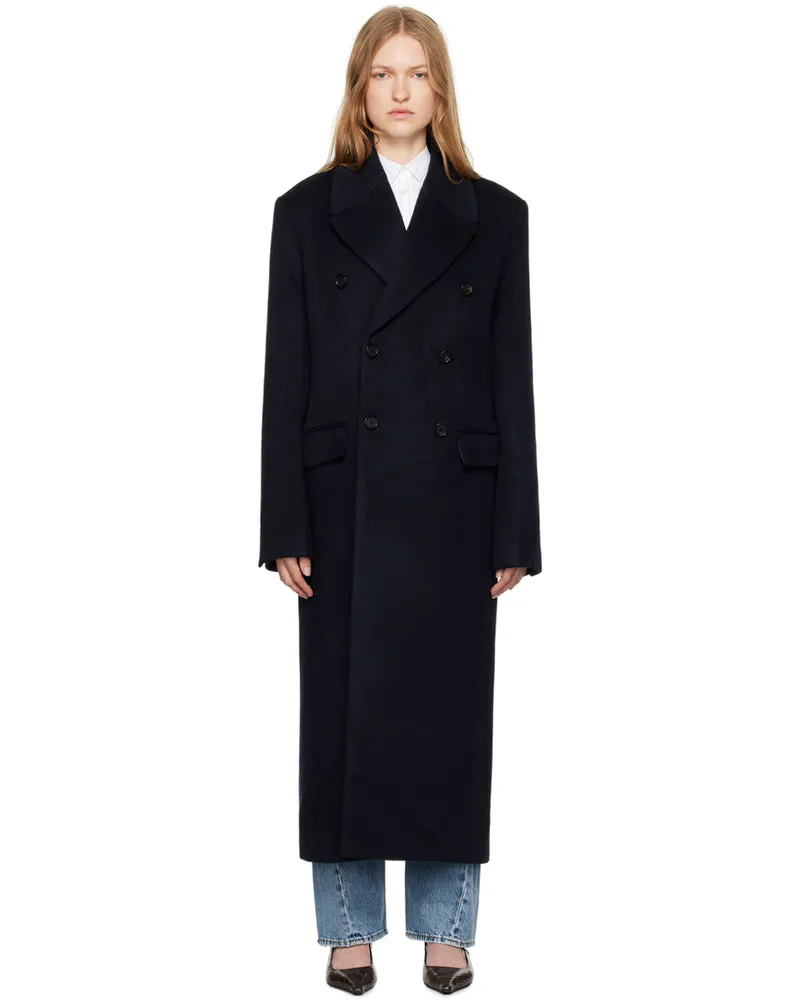 Totême Navy Broad Coat Midnight