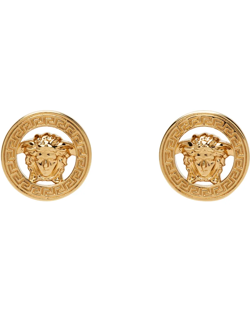 Versace Gold Medusa '95 Stud Earrings 3j000-Versace