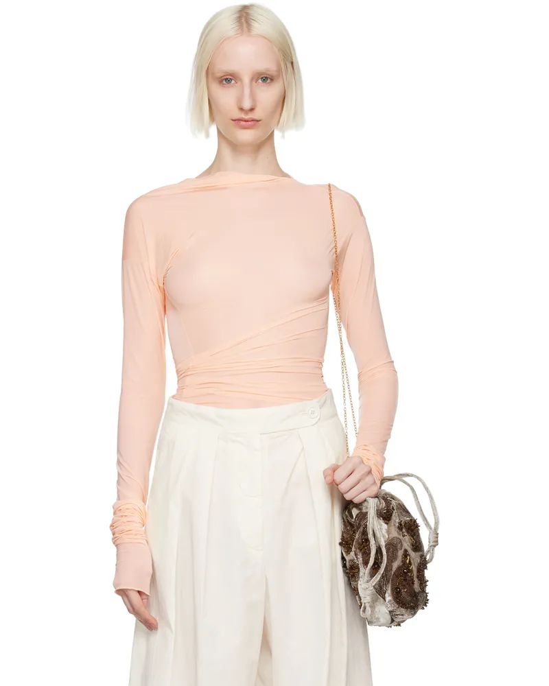 Dries van Noten Orange Draped T-shirt 300