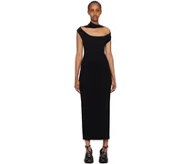 Black Triple Collar Maxi Dress
