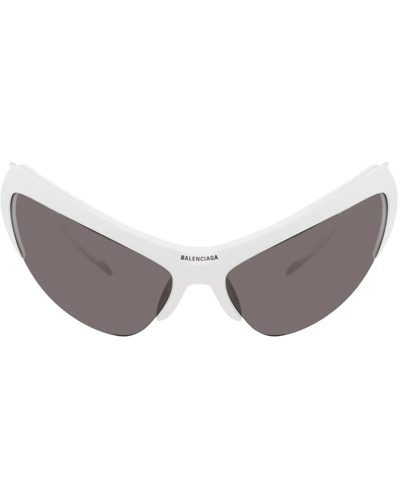 Balenciaga White Wire Sunglasses White-silver-grey