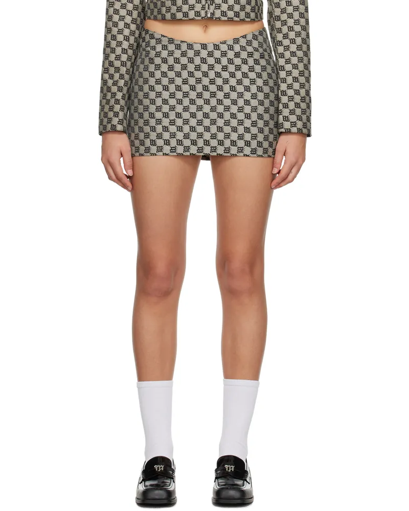 MISBHV Gray Monogram Miniskirt Mlc