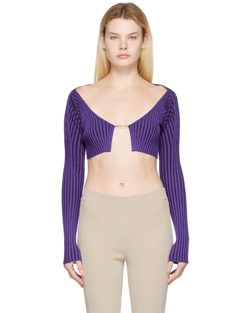 Jacquemus Purple 'La maille Pralù' Cardigan 650