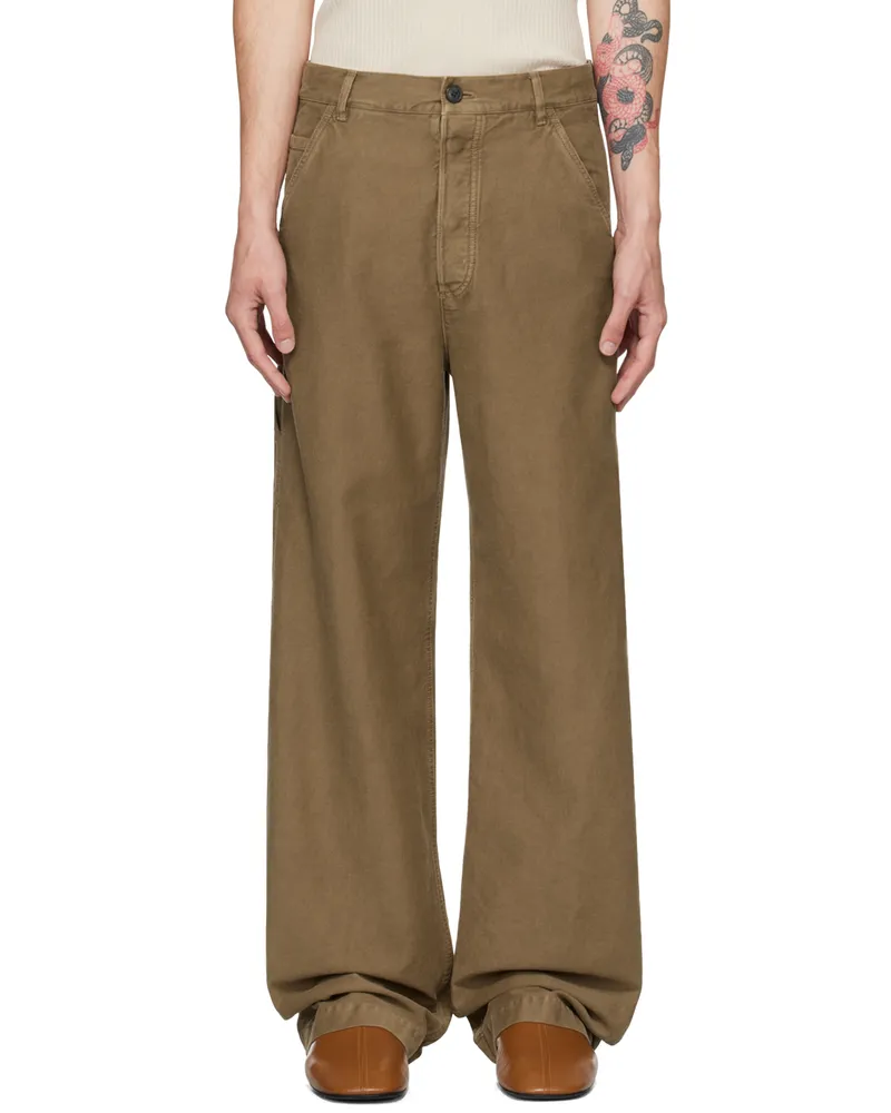 Dries van Noten Brown Straight-Leg Jeans 101