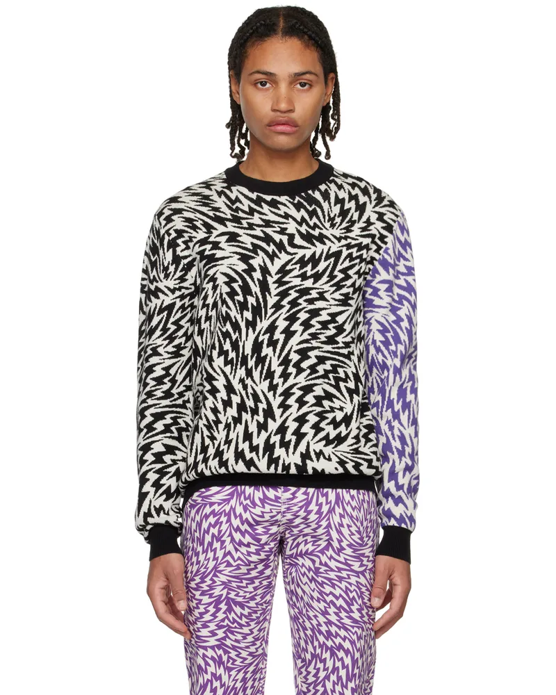 DOUBLE RAINBOUU Black She's Electric Sweater Daisy