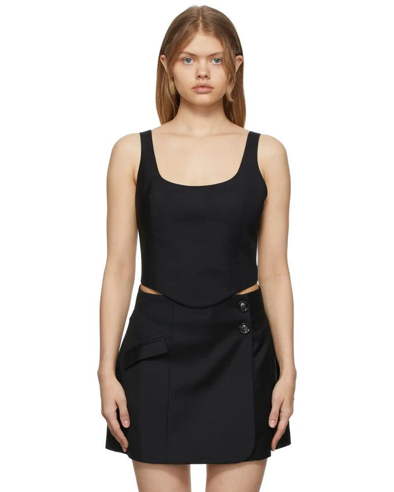 Anna Quan SSENSE Exclusive Black Maya Tank Top Black