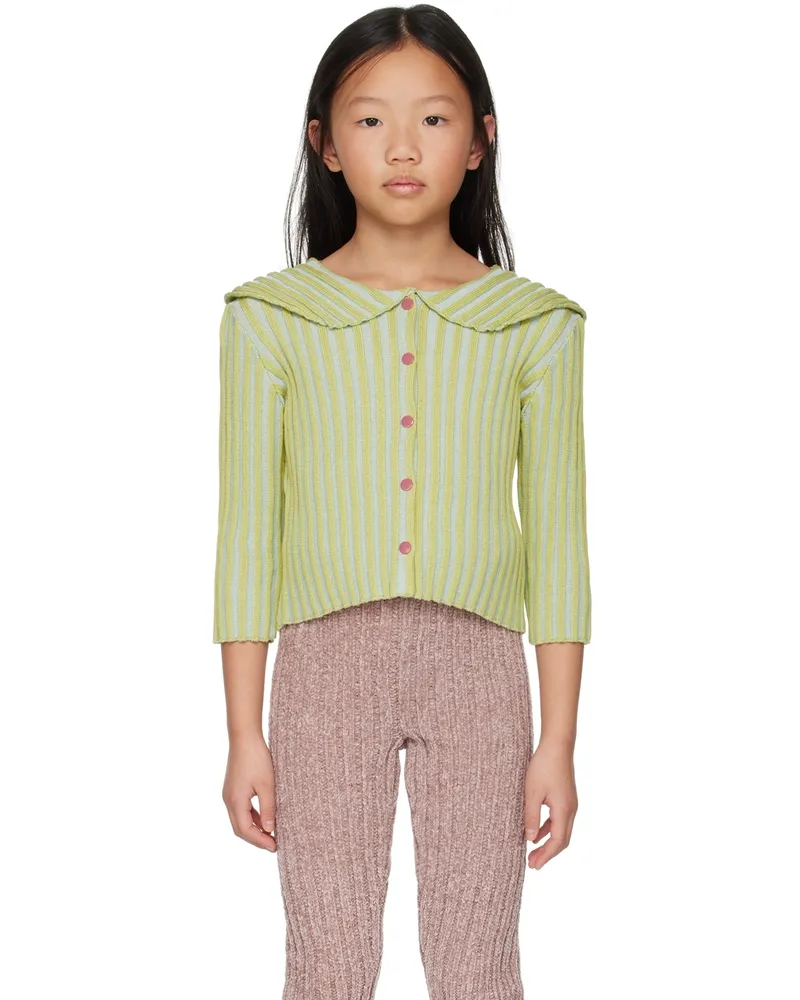 Eckhaus Latta SSENSE Exclusive Kids Green Bambino Cardigan Parrot