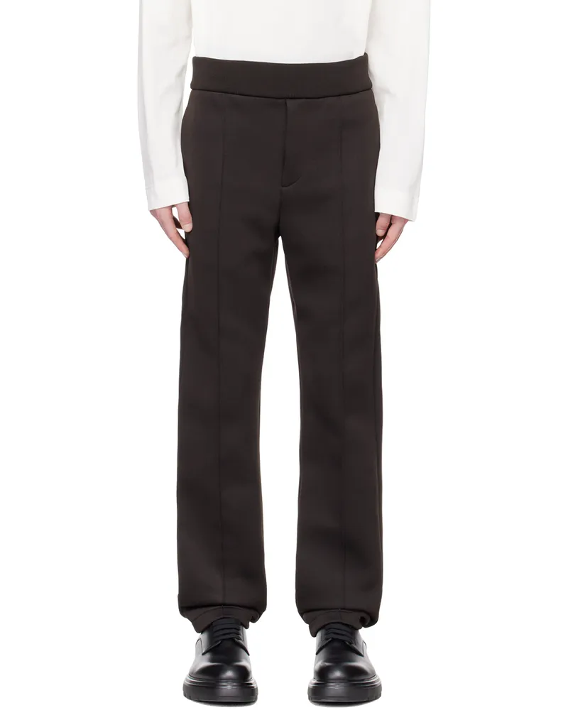 Ferragamo Brown Pinched Seam Trousers 1574