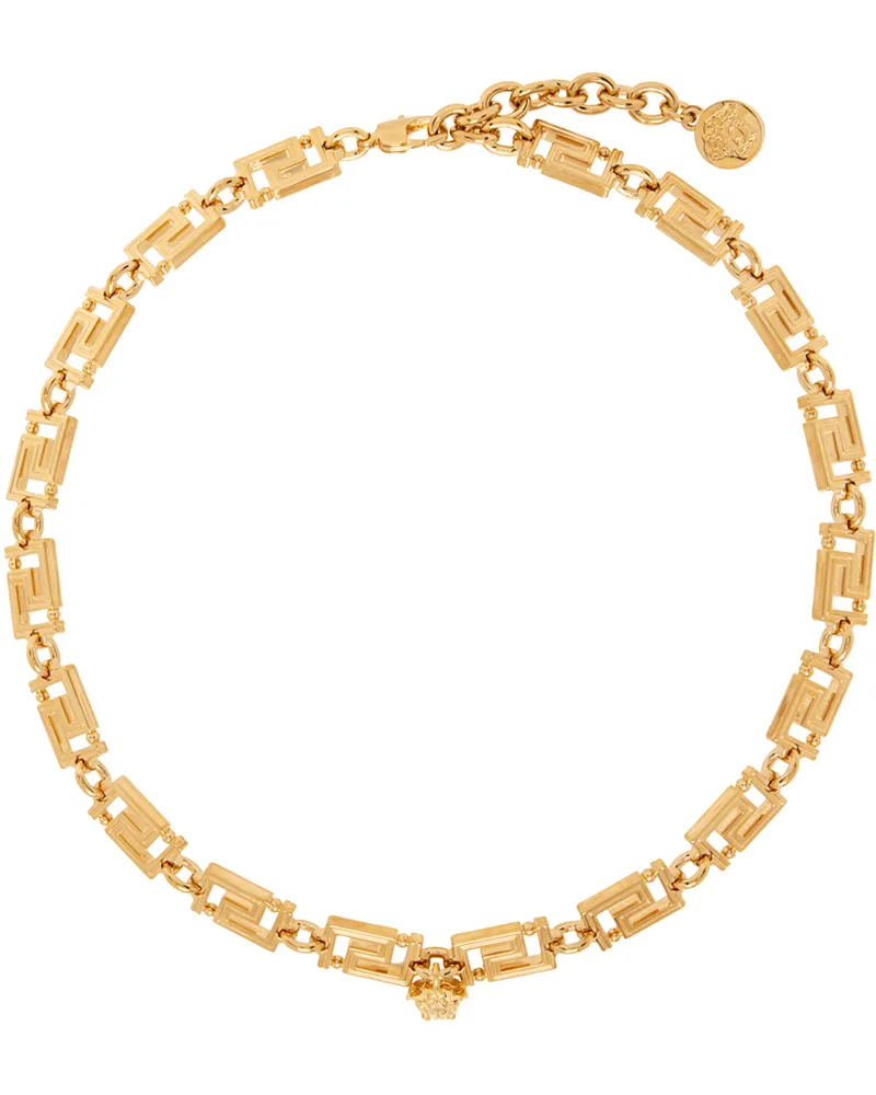 Versace Gold Greca Necklace 3j000 Versace