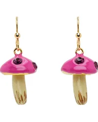 Marni SSENSE Exclusive Pink Mushroom Earrings Yfuxia