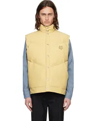 Kitsuné Beige Press-Stud Down Vest Pcanvas