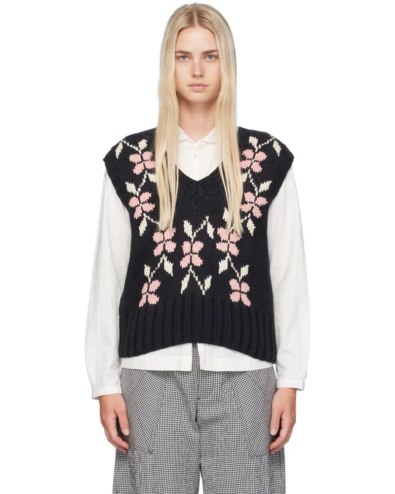 YMC Black Heidi Vest 01-black