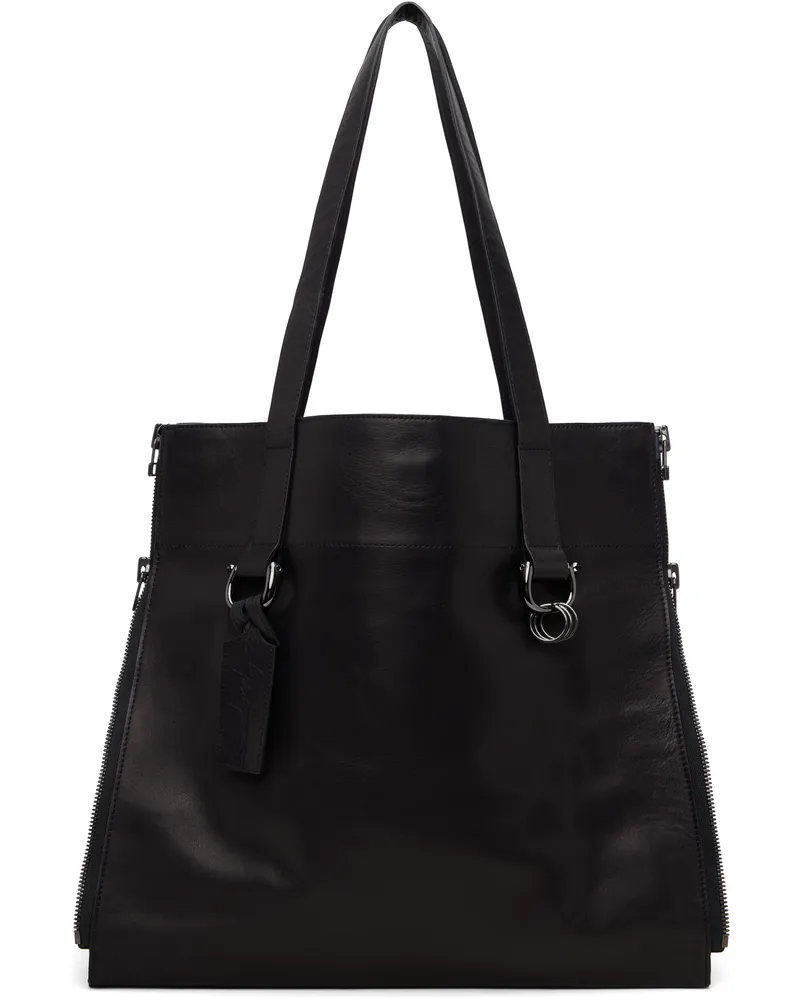 Yohji Yamamoto Black Zipper Tote 1
