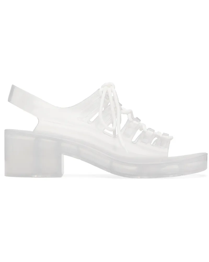 Bottega Veneta Off-White Pudding Jelly Heeled Sandals 8344