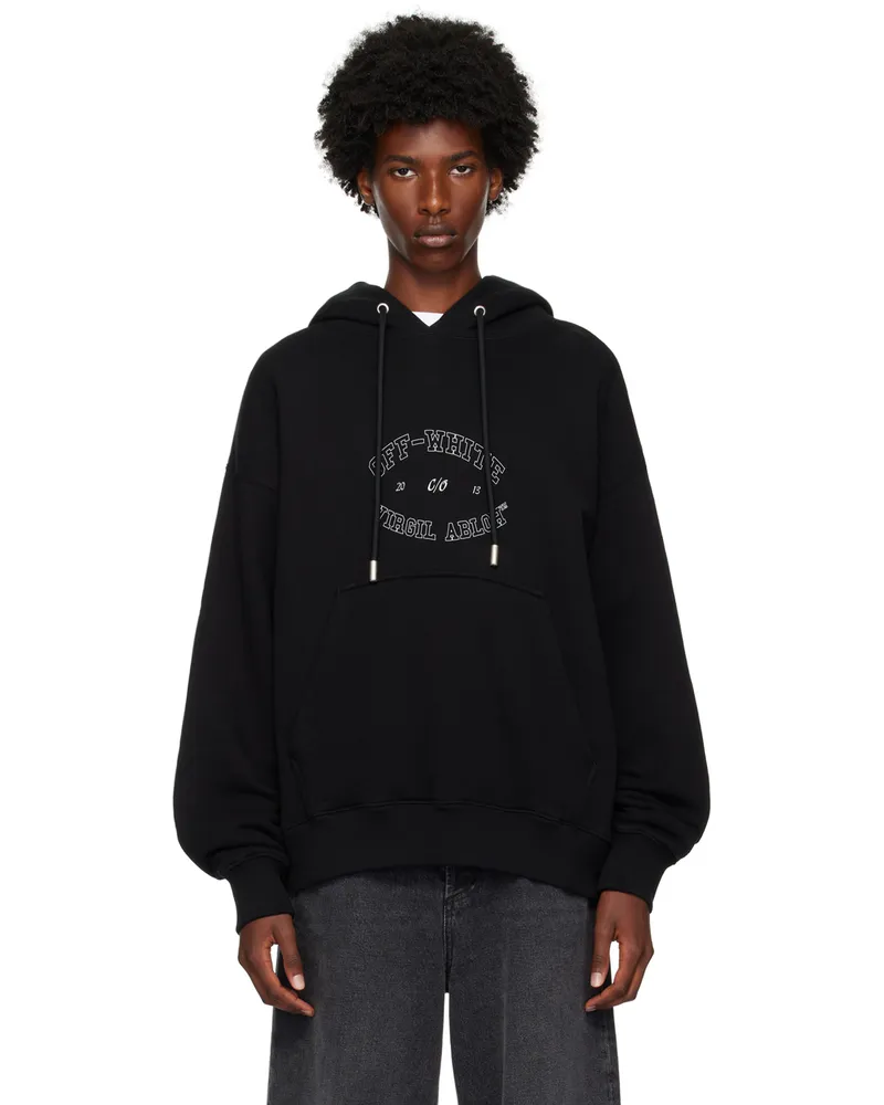OFF-WHITE Black College Skate Hoodie Black