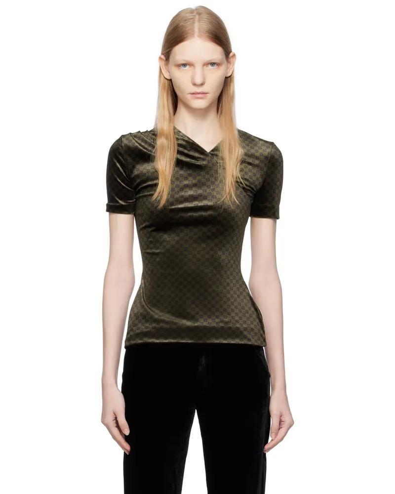 Balmain Brown Mini Monogram T-Shirt Wfp