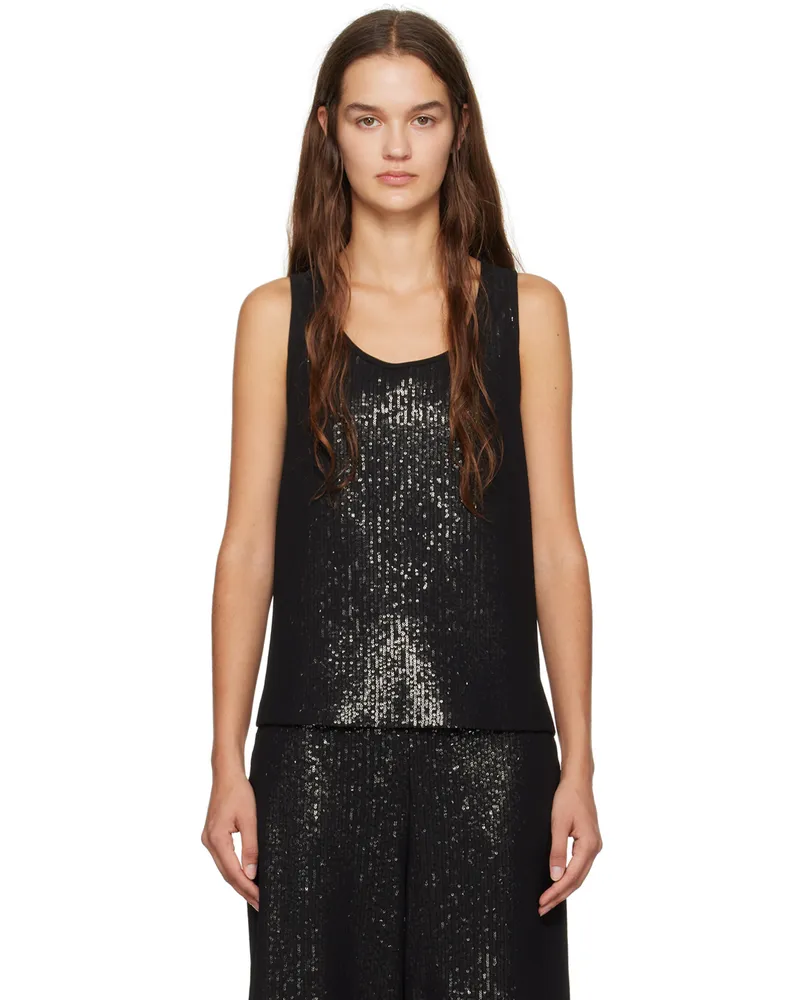 Max Mara Black Pistoia Tank Top 002