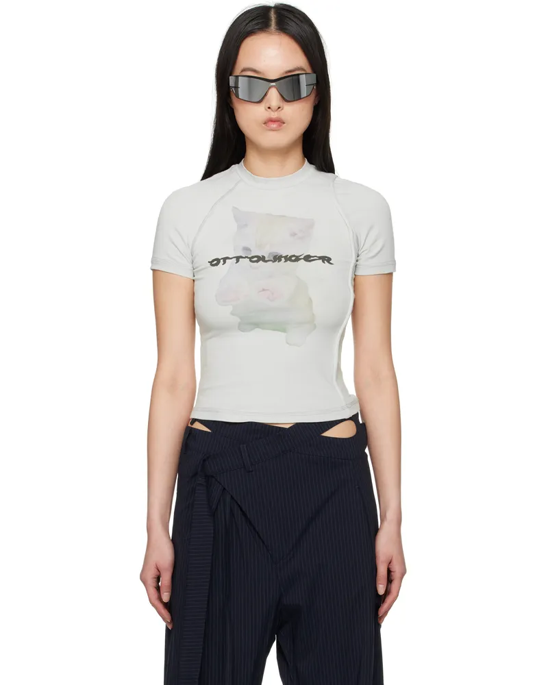 OTTOLINGER Gray Deconstructed T-shirt Grey