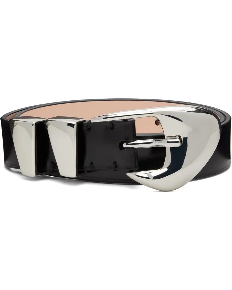 by FAR Black Moore Semi Patent Leather Belt Bk001