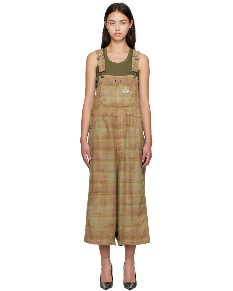 R13 Multicolor Jumbo Overalls Overdyed