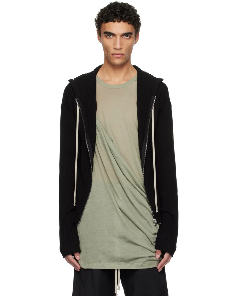 Rick Owens Black Hollywood Zipped Hoodie 09