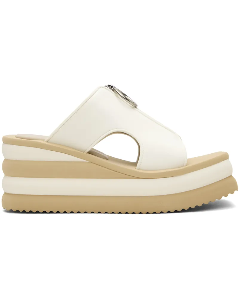 Stella McCartney White & Beige Scuba Slides 9112