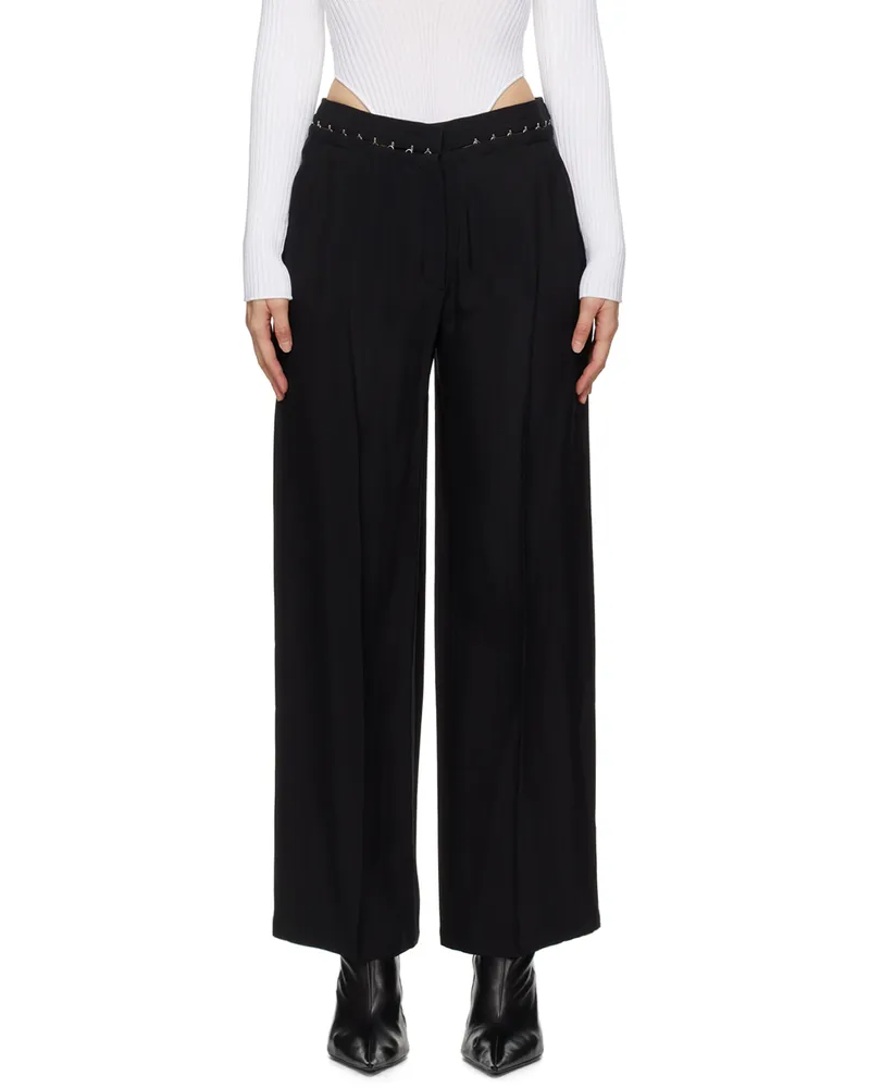 Thierry Mugler Black Hook & Eye Trousers 1999