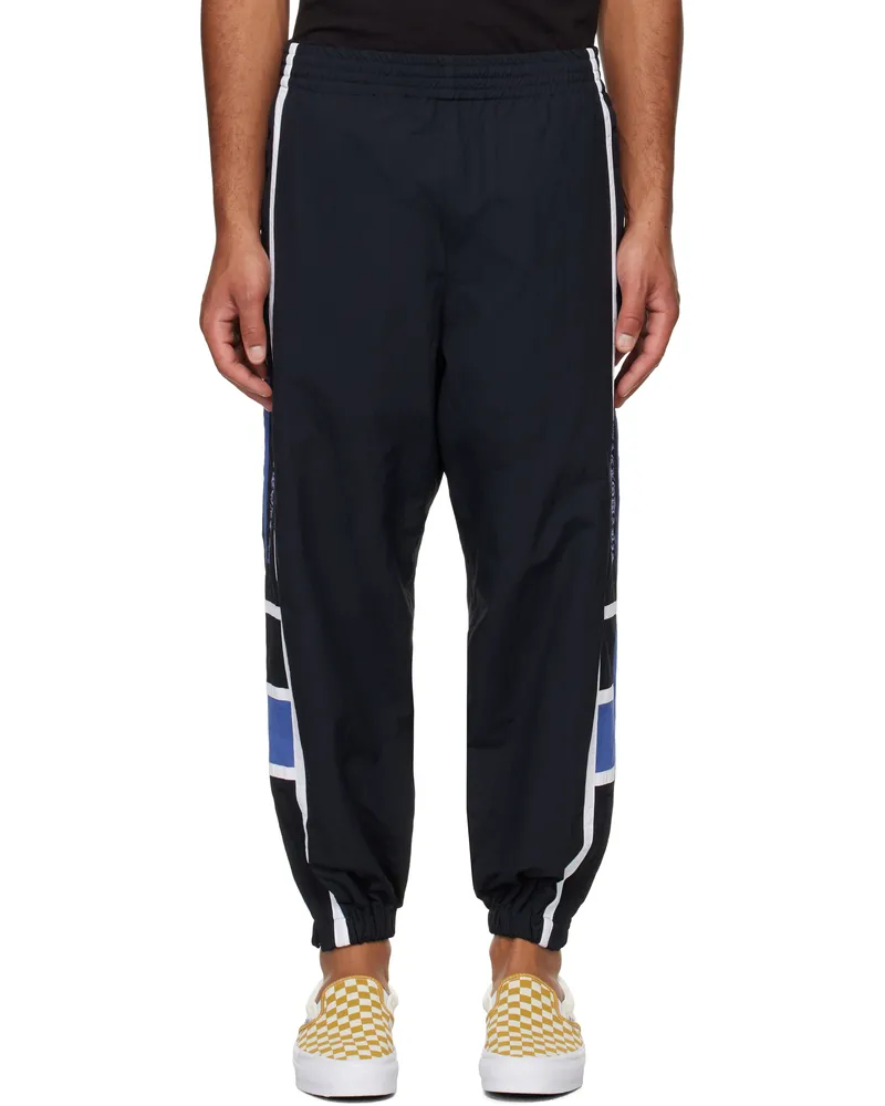 Wacko Maria Black Embroidered-Logo Track Pants Black