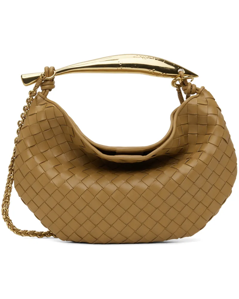 Bottega Veneta Tan Sardine With Chain Bag 9893