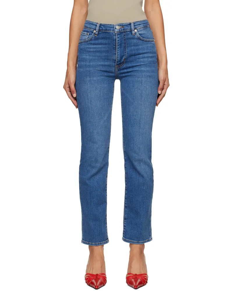 Frame Denim Blue 'Le Sleek Straight' Jeans Marsa