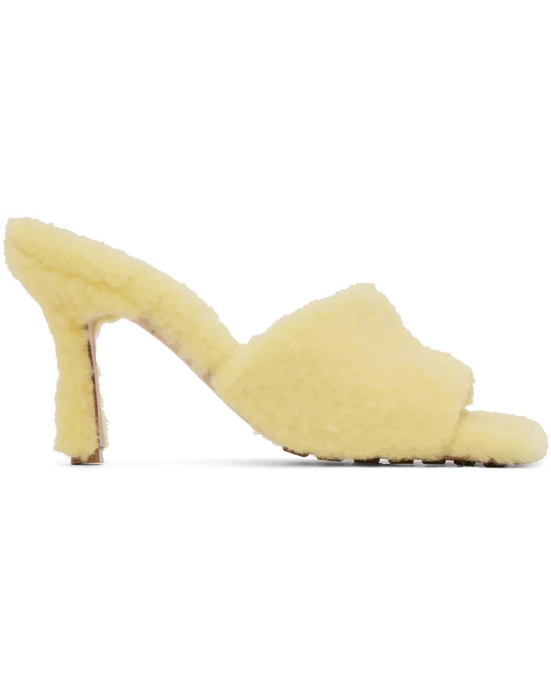 Bottega Veneta Yellow Stretch Heeled Sandals Lemonade