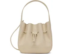 Beige Mini Cinched Top Handle Bag