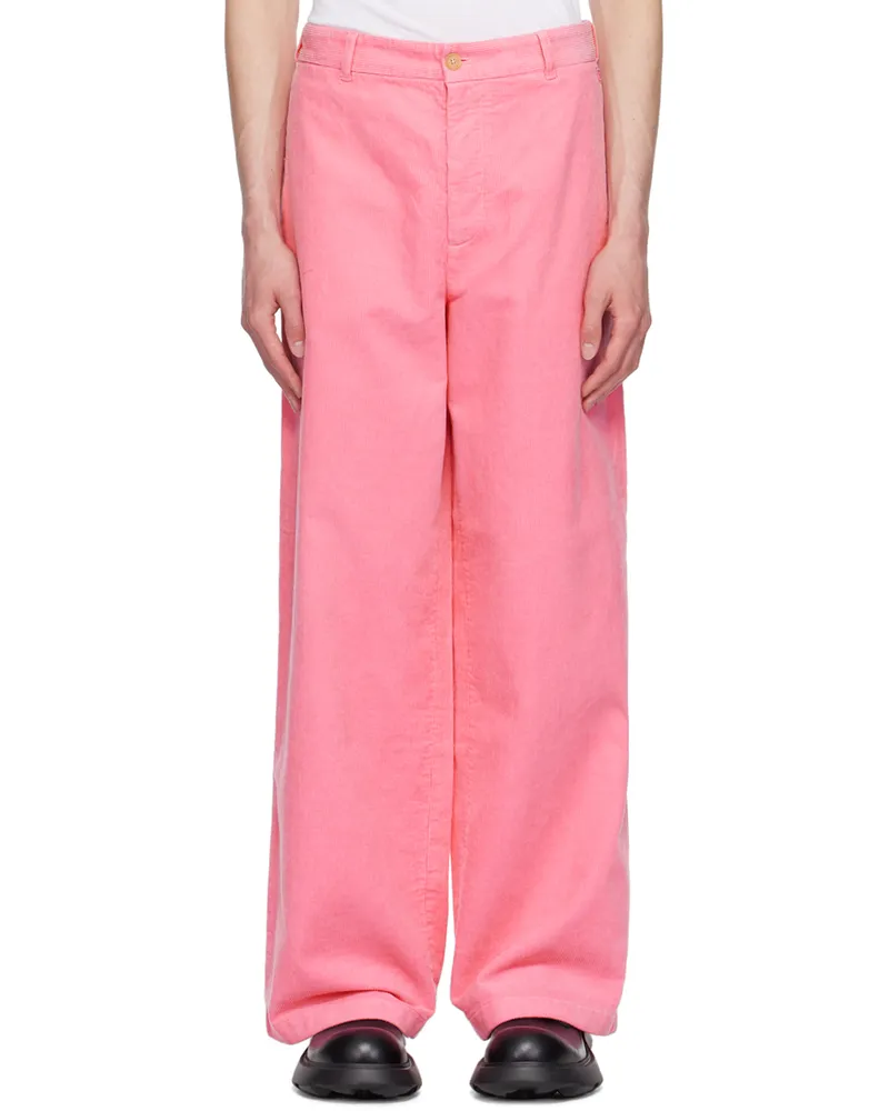 Acne Studios Pink Wide-Leg Trousers Ckq