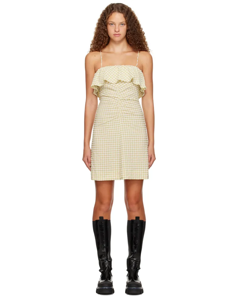 Ganni Beige Ruched Minidress 531