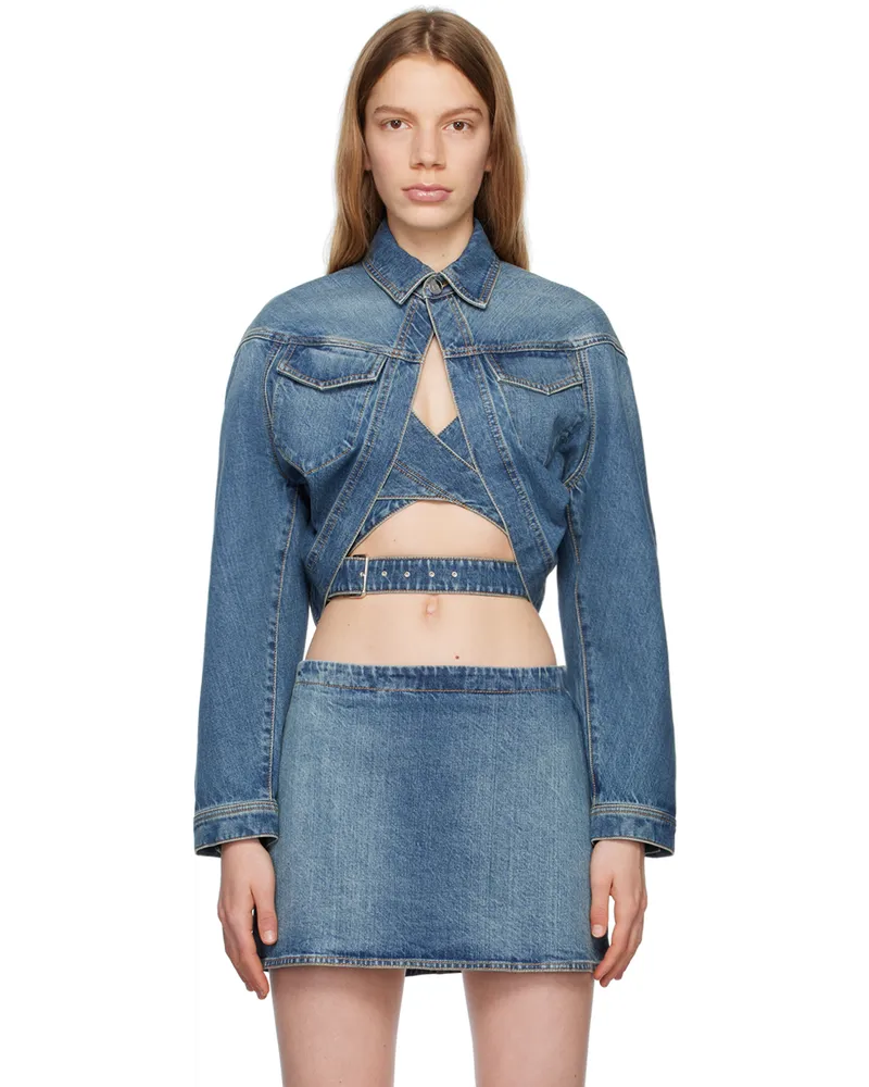 Alaïa Blue Cardi Denim Jacket -