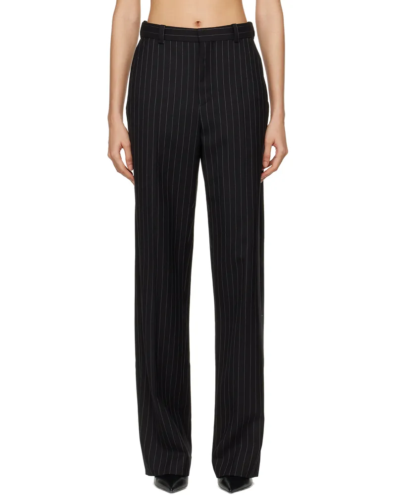WARDROBE.NYC Black Straight Leg Trousers Black