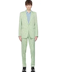 Dries van Noten Green Slim Fit Suit Mint