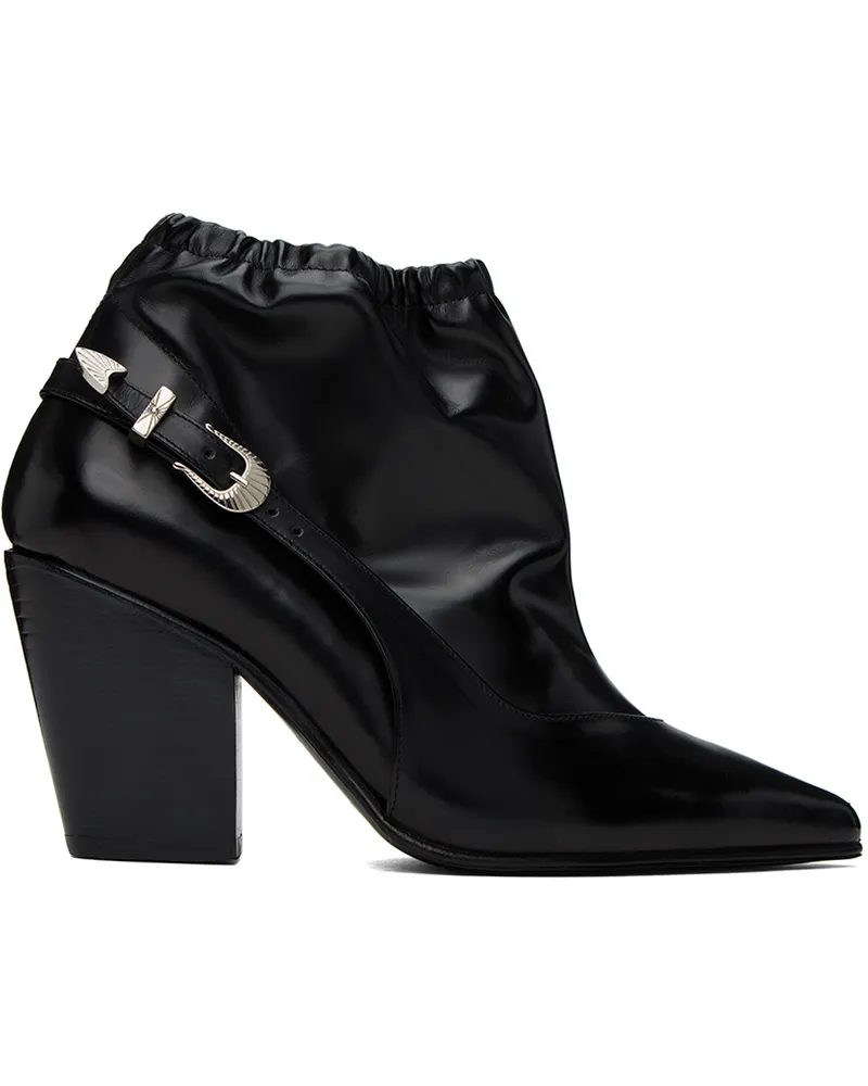 Toga Black Slingback Boots Aj1301